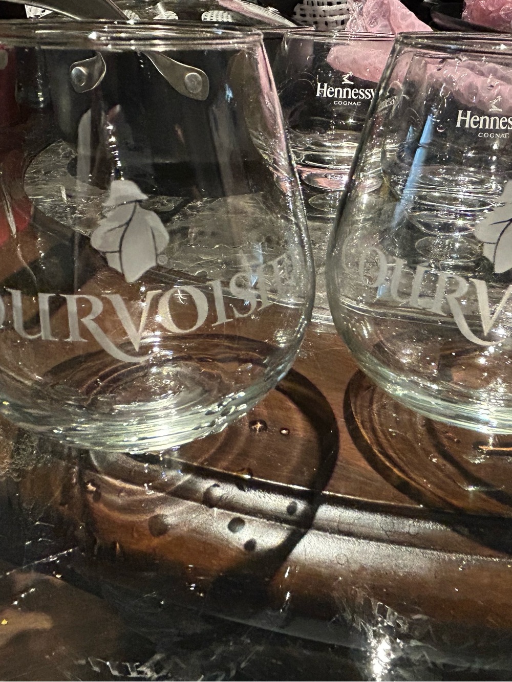 Clear Branded Courvoisier glasses (Clear)